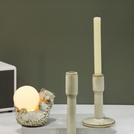 CERAMIC CANDLEHOLDER AND LIGHT